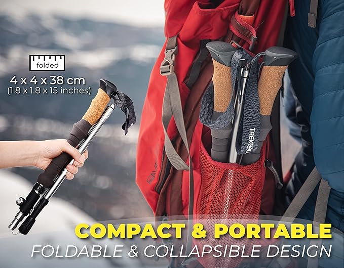 TREKOLOGY Trekking Poles Collapsible Nordic Hiking Poles - Image 2